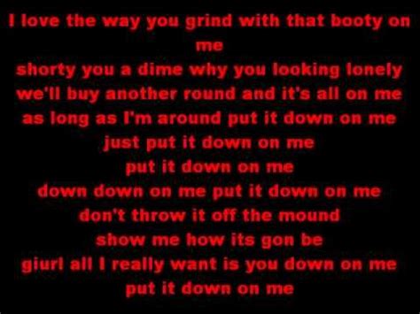 lyrics to down on me